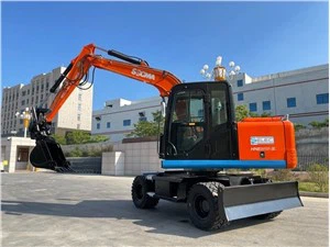 Batareya bilan ishlaydigan elektr g'ildirakli ekskavator